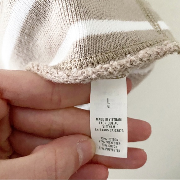 (NWOT) Aerie | Tan Striped Halter Sweater Tank Top - Picture 4 of 5